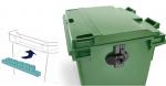 Containere 660 L din polietilena cu capac plat